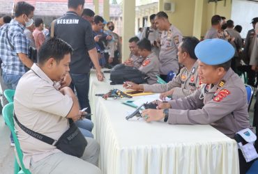 Senjata Api dan Amunisi Anggota Polres OKU Selatan di Supervisi 36