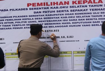 Apel dan Deklarasi Pilkades Damai, Ini Pesan Kapolres OKU Selatan 27