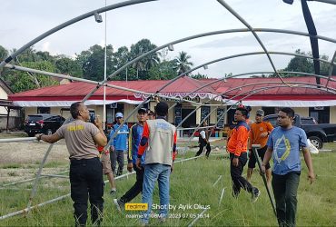 Polsek Muaradua dan BPBD OKU Selatan Dirikan Posko, Antisipasi Banjir Susulan 30