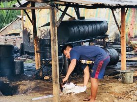 Luar Biasa Dalam Satu Minggu Polsek Sanga Desa Polres Muba Bongkar Penyulingan Minyak Illegal 27