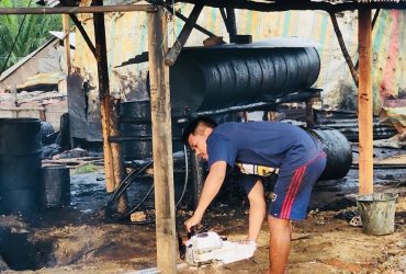 Luar Biasa Dalam Satu Minggu Polsek Sanga Desa Polres Muba Bongkar Penyulingan Minyak Illegal 33