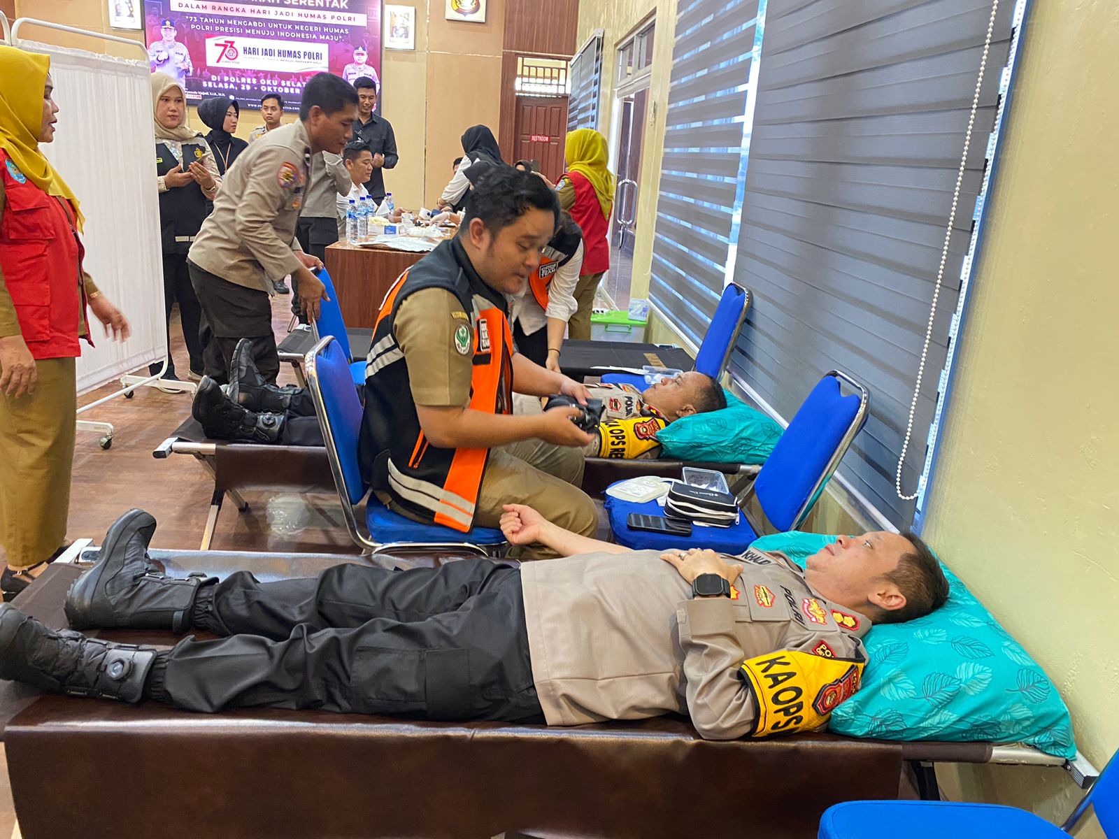 Peringati HUT Humas Polri Ke-73, Polres OKU Selatan Gelar Donor Darah Serentak 25