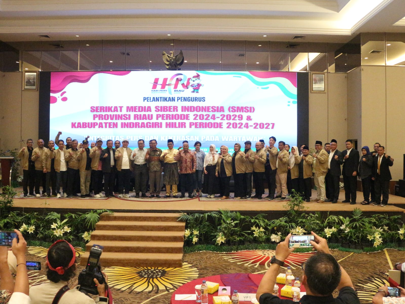 Semarakkan HPN 2025, Pengurusan SMSI Riau Resmi di Lantik 25
