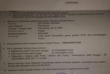 Istri Almarhum Ketua SMSI Musi Rawas Dianiaya Tetangga 48